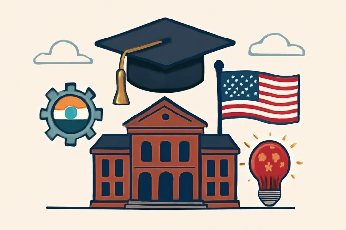 Students In the USA From India And China