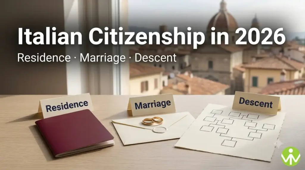Italian citizenship routes compared: residence, marriage and descent after Law 74/2025