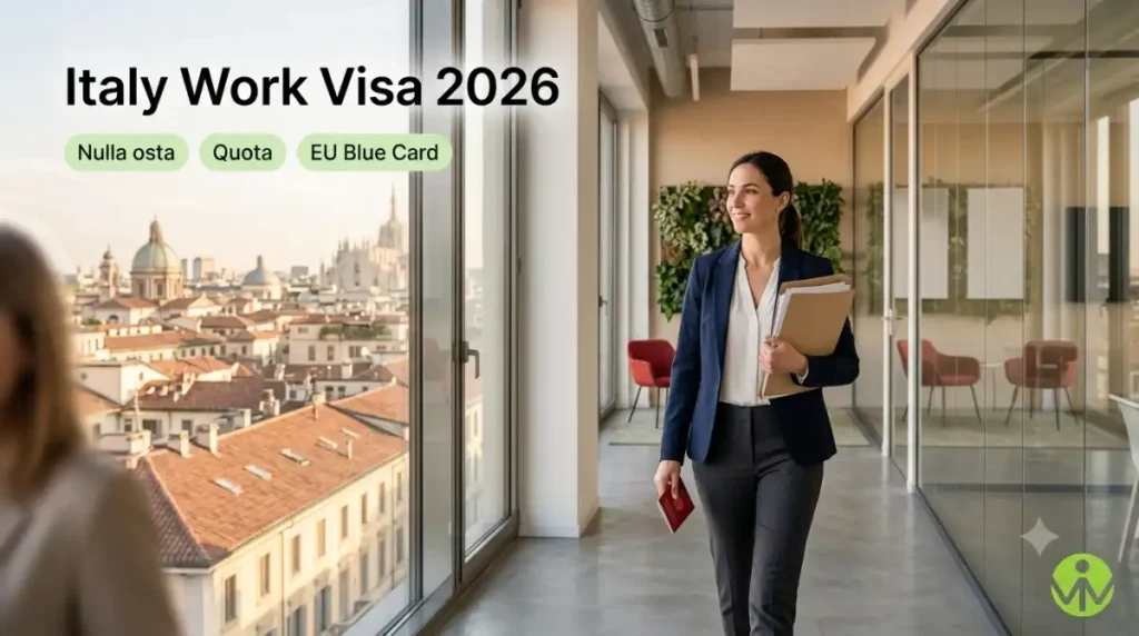Italy work visa 2026: nulla osta, Decreto Flussi quota and EU Blue Card