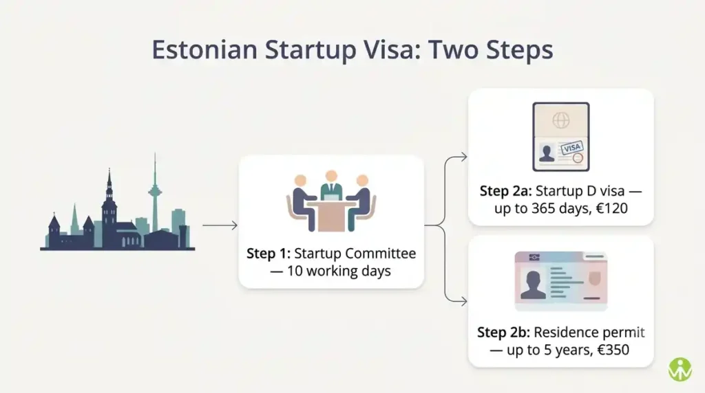Estonian startup visa options compared: startup D visa versus start-up entrepreneur residence permit