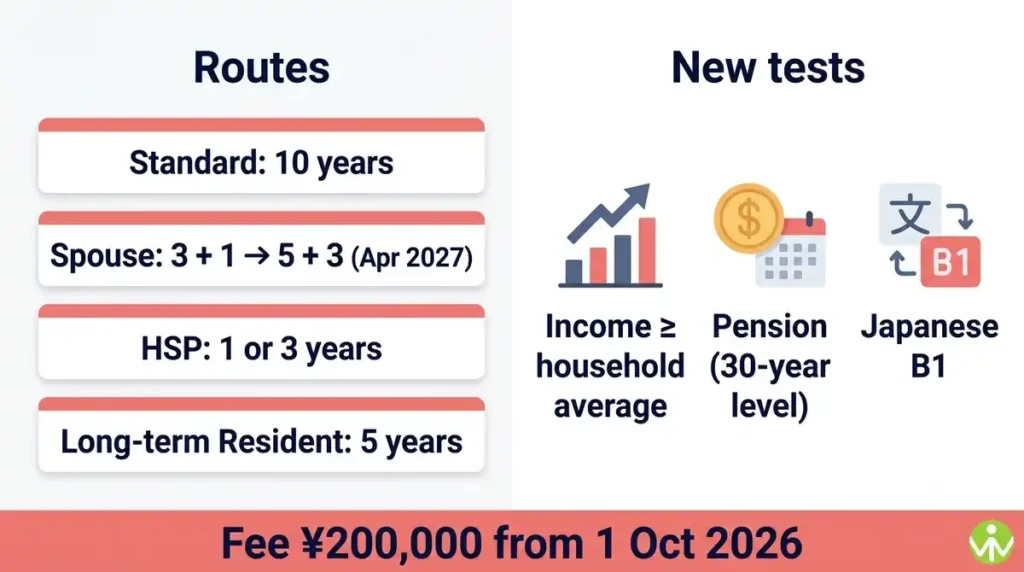 Routes to permanent residency in Japan and the 2026 changes